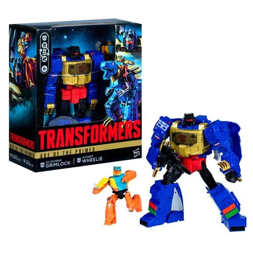 Transformers - Generations - Age of the Primes - Leader Class: G2 Universe Grimlock and Autobot Wheelie