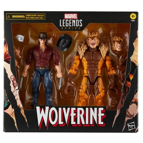 Marvel Legends - Wolverine 50th: Logan vs Sabretooth 6in Action Figure 2 Pack