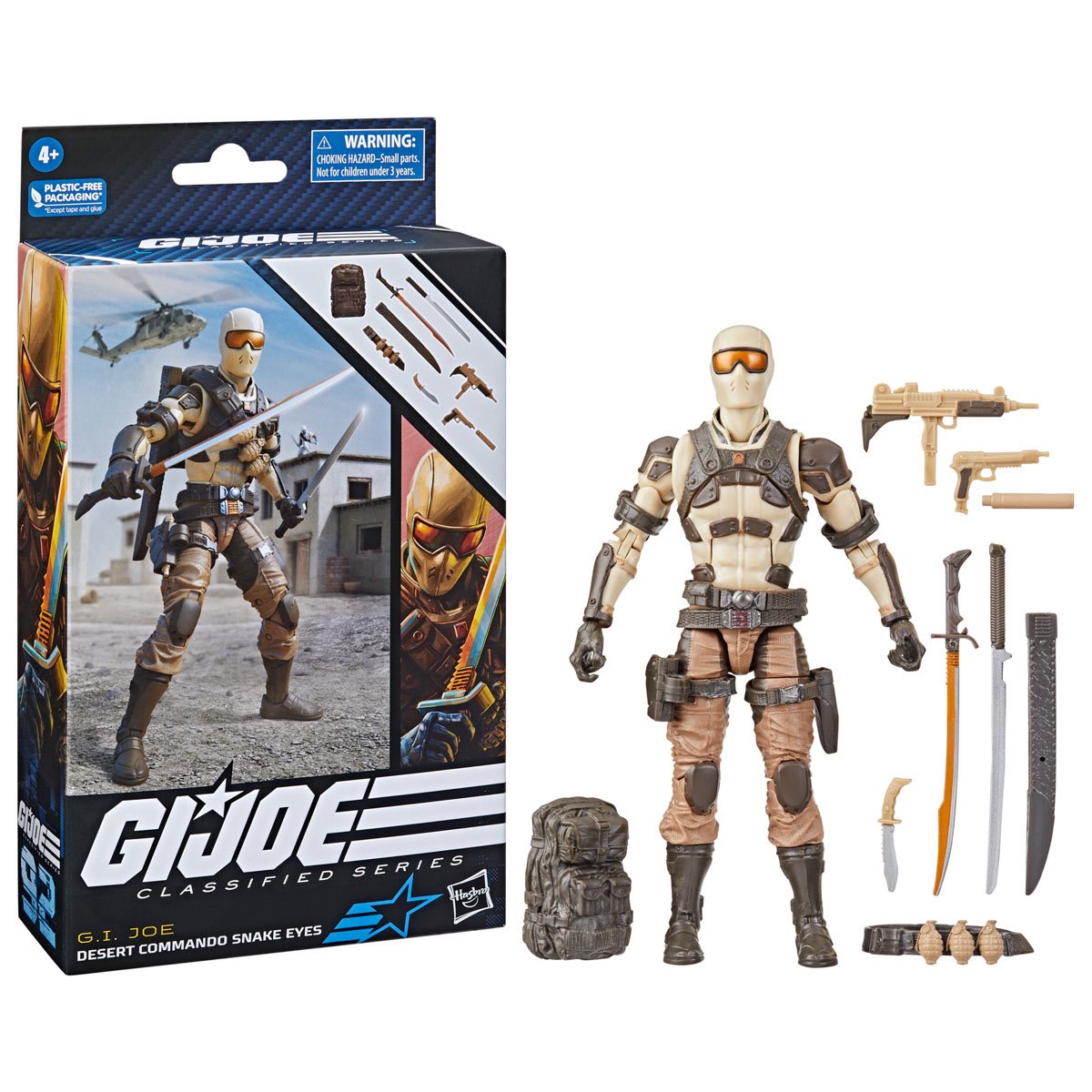 G.I. Joe - Classified Series: (92) Desert Commando Snake Eyes Figure 6in