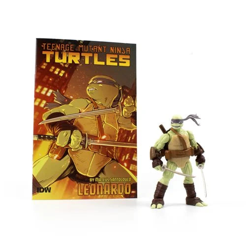 Teenage Mutant Ninja Turtles: BST AXN - IDW Leonardo Action Figure and Comic Book Set