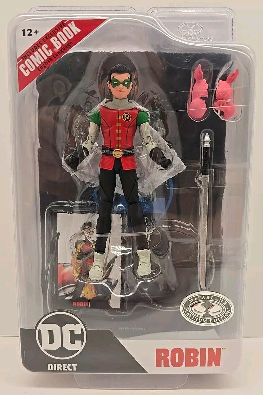 Page Punchers: DC Comics - Robin Damian Wayne Batman: Reborn 7-Inch Action Figure with Comic Book (Platnium Edition)
