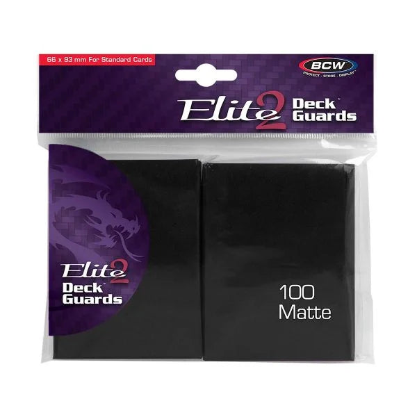 Card Sleeves - Elite2 Deck Guard: Black (Anti-Glare)