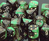 Gemini 4: Poly Black Green/Gold 7-Die Set