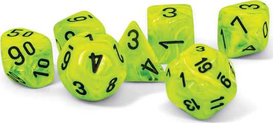 Vortex: Mega-hedral Bright Green/black 7-Die Set