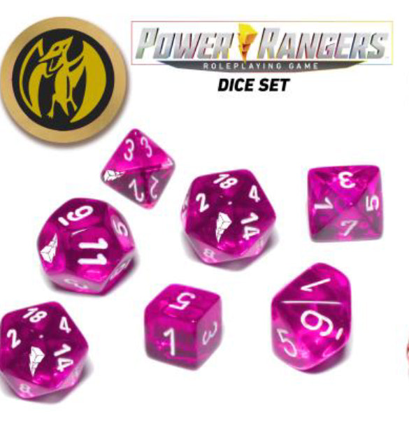 Power Rangers: RPG - Game Dice Set - Pink (7+coin)
