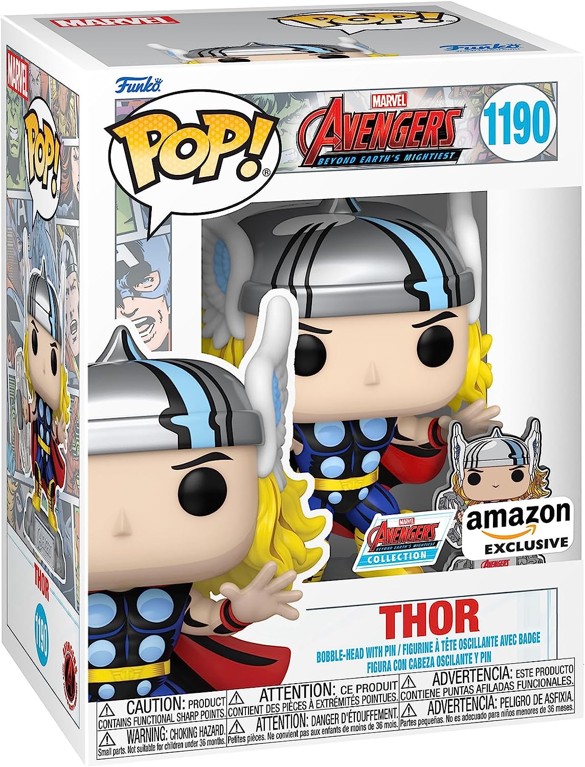 Funko Pop! & Pin - Avengers 60th Anniversary: Thor with (Amazon Exclusive)