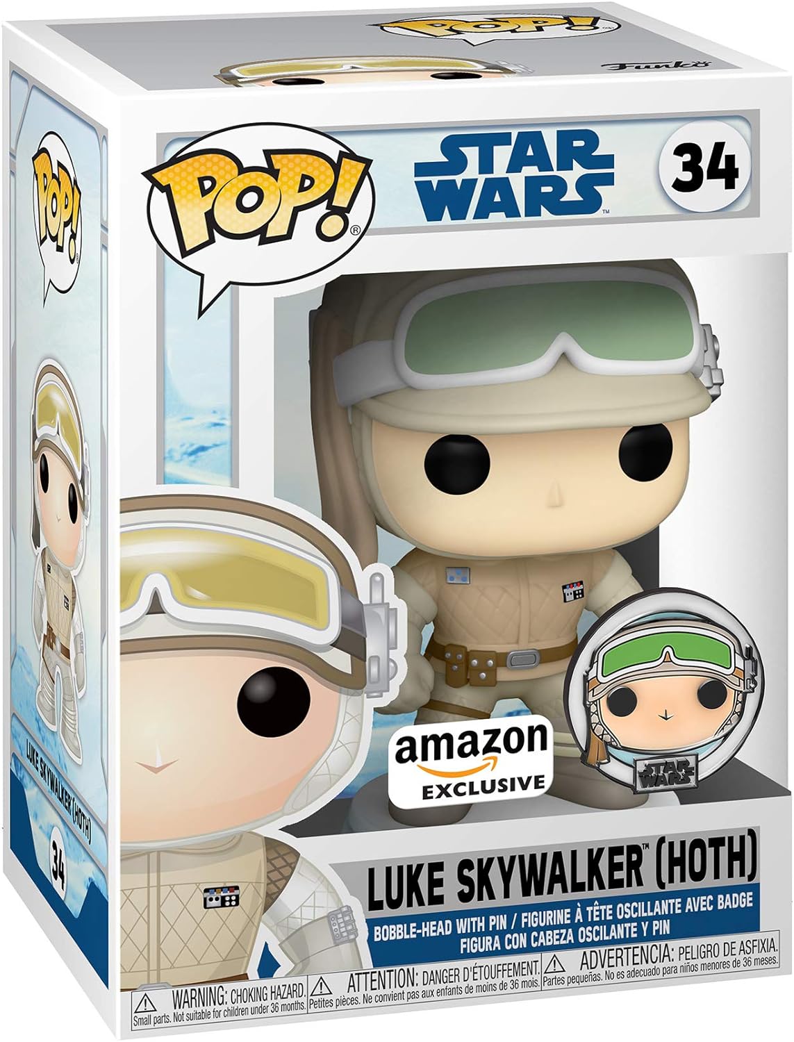 Funko Pop! & Pin - Star Wars Luke Skywalker (Amazon Exclusive)