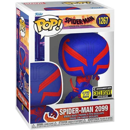 Funko Pop! Spider-Man: Across the Spider-Verse Spider-Man 2099 Glow-in-the-Dark #1267 (Entertainment Earth Exclusive)