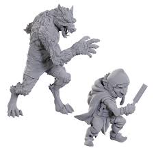 Critical Role Unpainted Miniatures: W23 Chetney Pock O'Pea & Werewolf